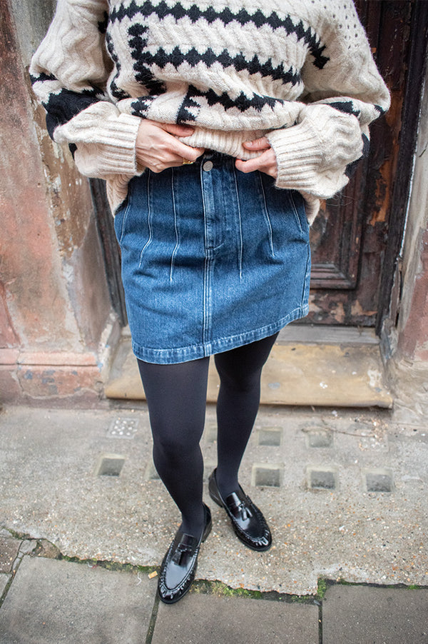 Seventy + Mochi Noah Denim Mini Skirt - The Mercantile London