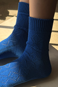 Le Bon Shoppe Modal Eylete Cobalt Socks