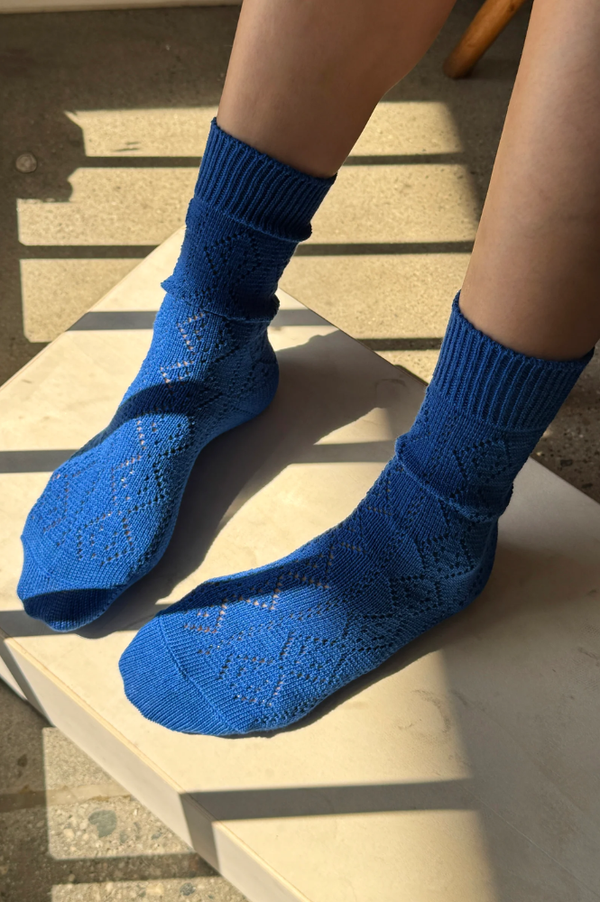 Le Bon Shoppe Modal Eylete Cobalt Socks