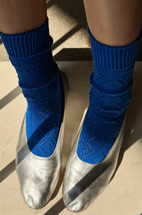 Le Bon Shoppe Modal Eylete Cobalt Socks