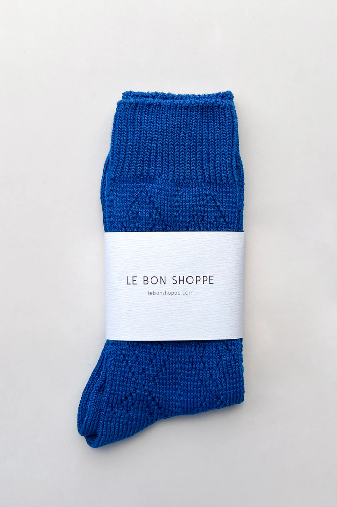 Le Bon Shoppe Modal Eylete Cobalt Socks