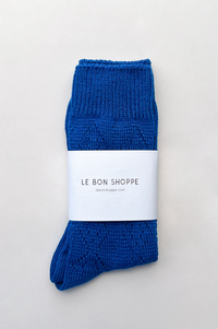 Le Bon Shoppe Modal Eylete Cobalt Socks