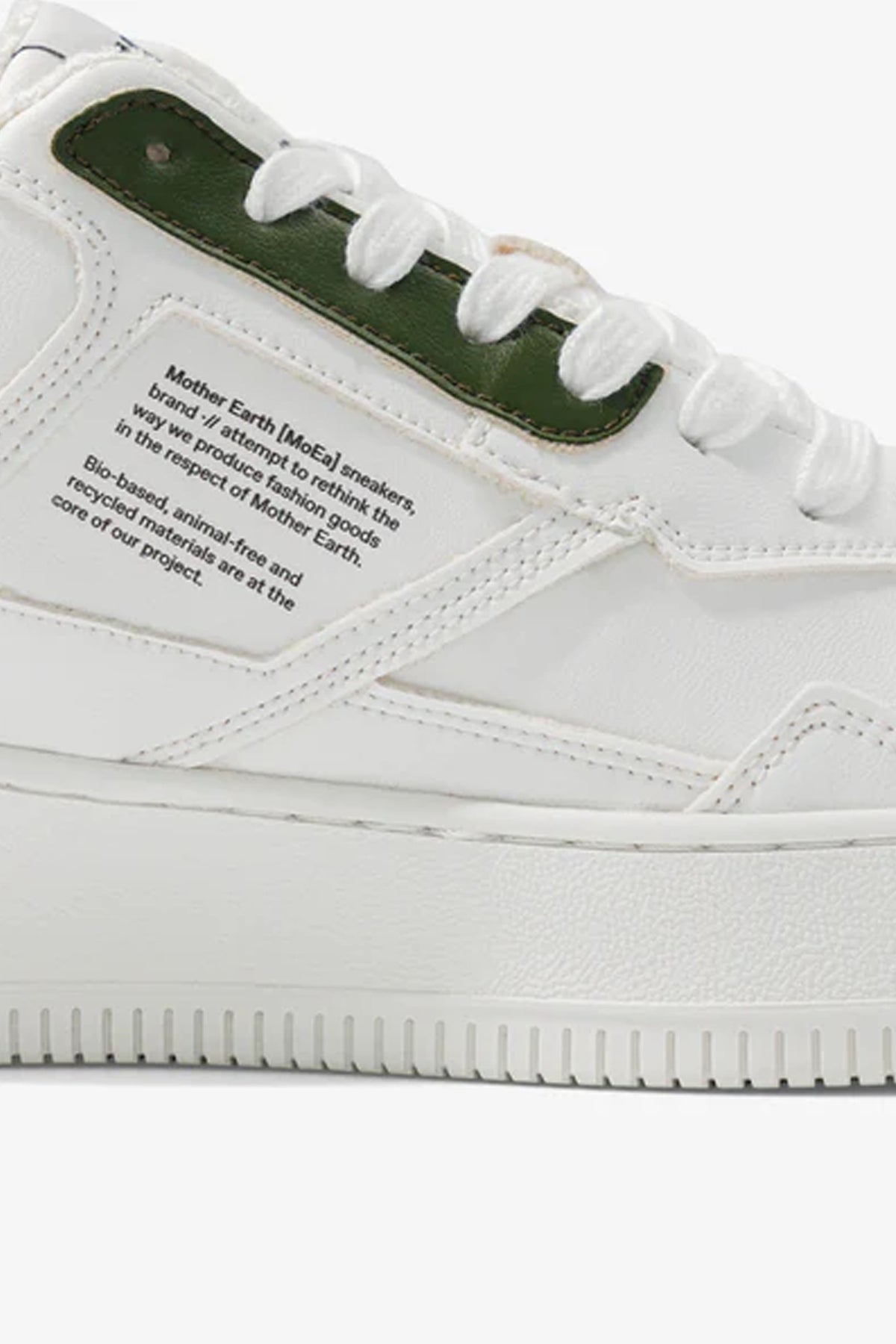 MoEa Gen1 Cactus White and Green Trainers - The Mercantile London