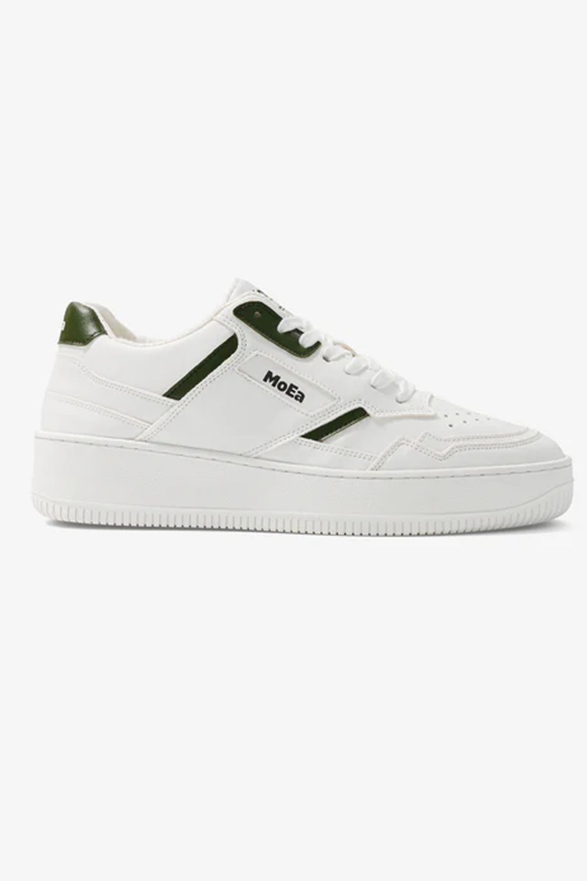 MoEa Gen1 Cactus White and Green Trainers - The Mercantile London