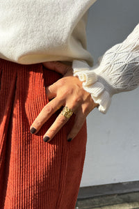 White Wide Molten Ring - The Mercantile London