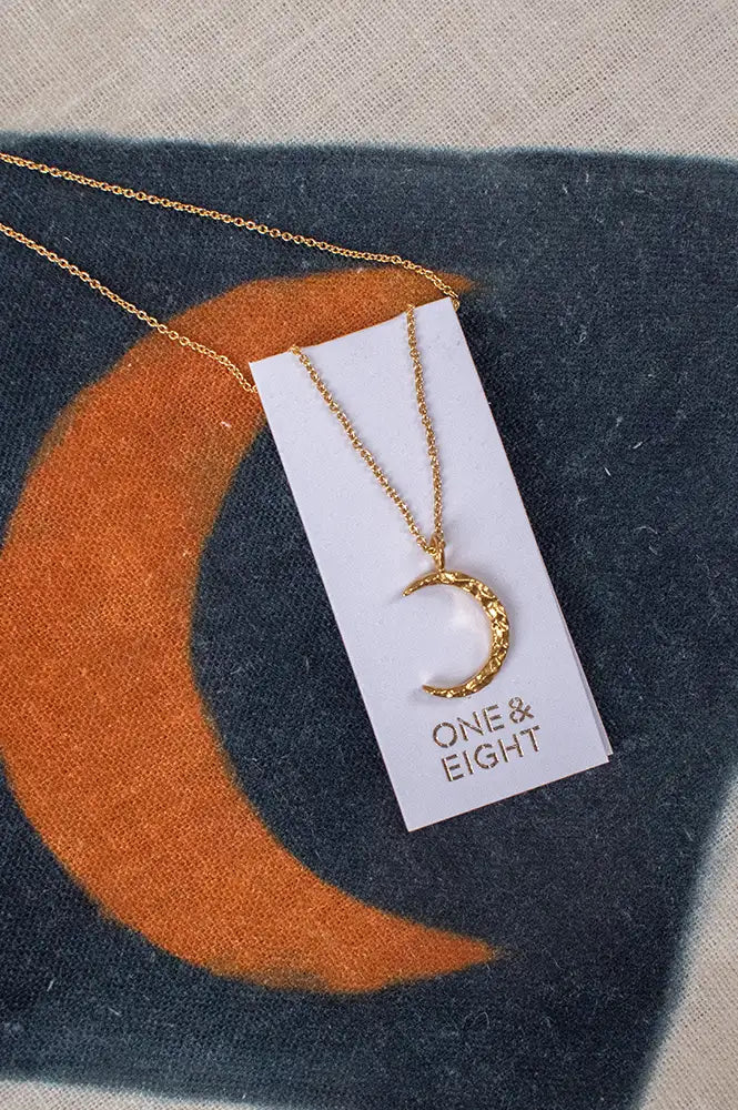 One & Eight Moon Necklace - The Mercantile London