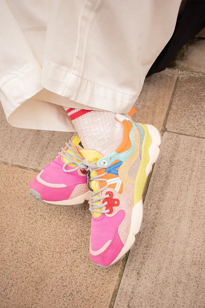 Flower Mountain Yamano 3 Fuchsia Multi Pink Trainers - The Mercantile London