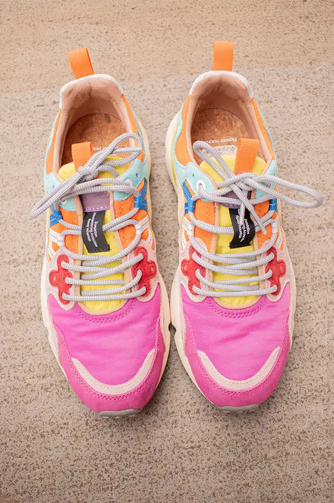 Flower Mountain Yamano 3 Fuchsia Multi Pink Trainers - The Mercantile London