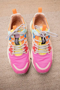 Flower Mountain Yamano 3 Fuchsia Multi Pink Trainers - The Mercantile London