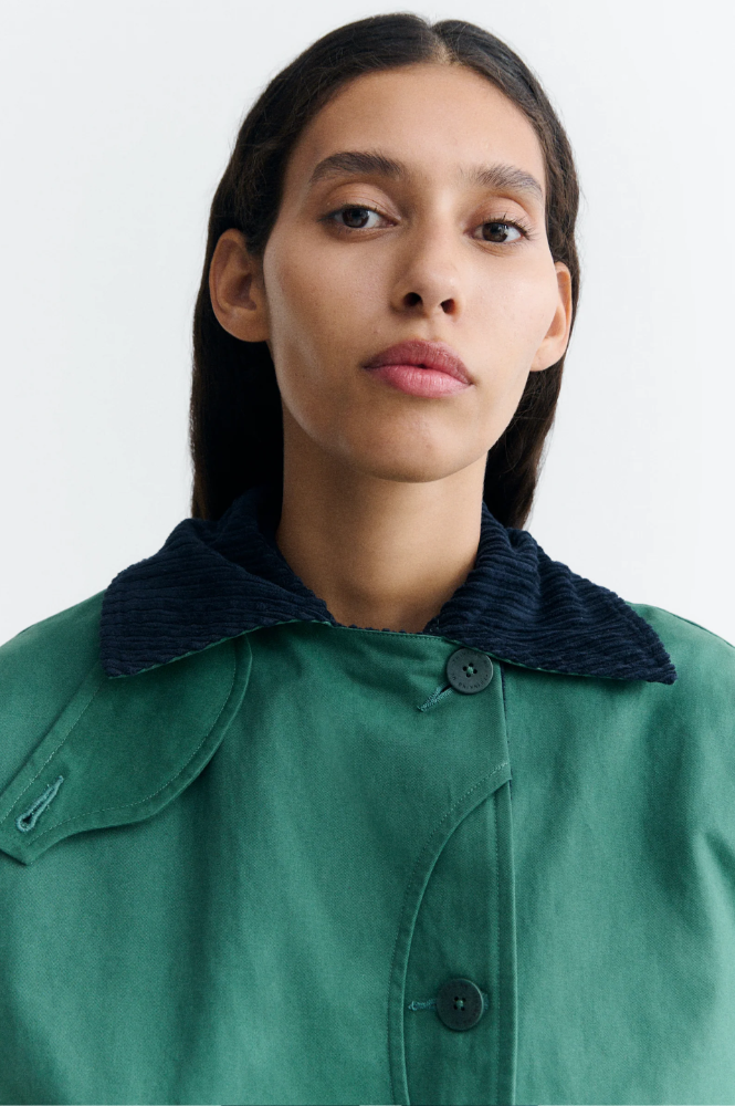Thinking Mu Dark Green and Navy Norma Jacket