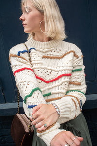 Thinking Mu Candela Macrame Knitted Jumper - The Mercantile London