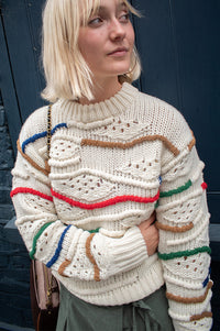 Thinking Mu Candela Macrame Knitted Jumper - The Mercantile London
