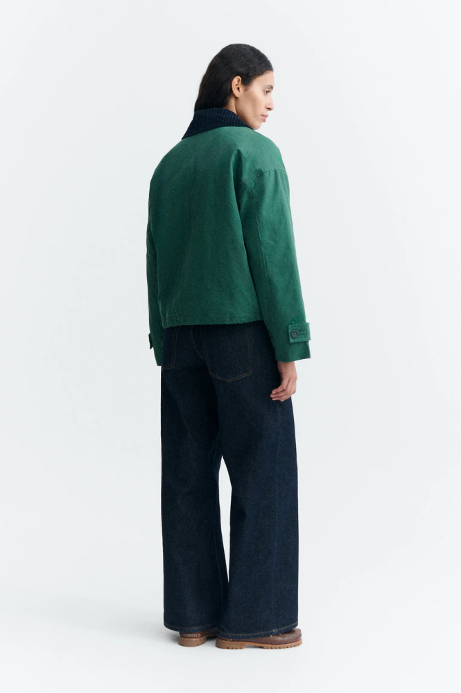 Thinking Mu Dark Green and Navy Norma Jacket