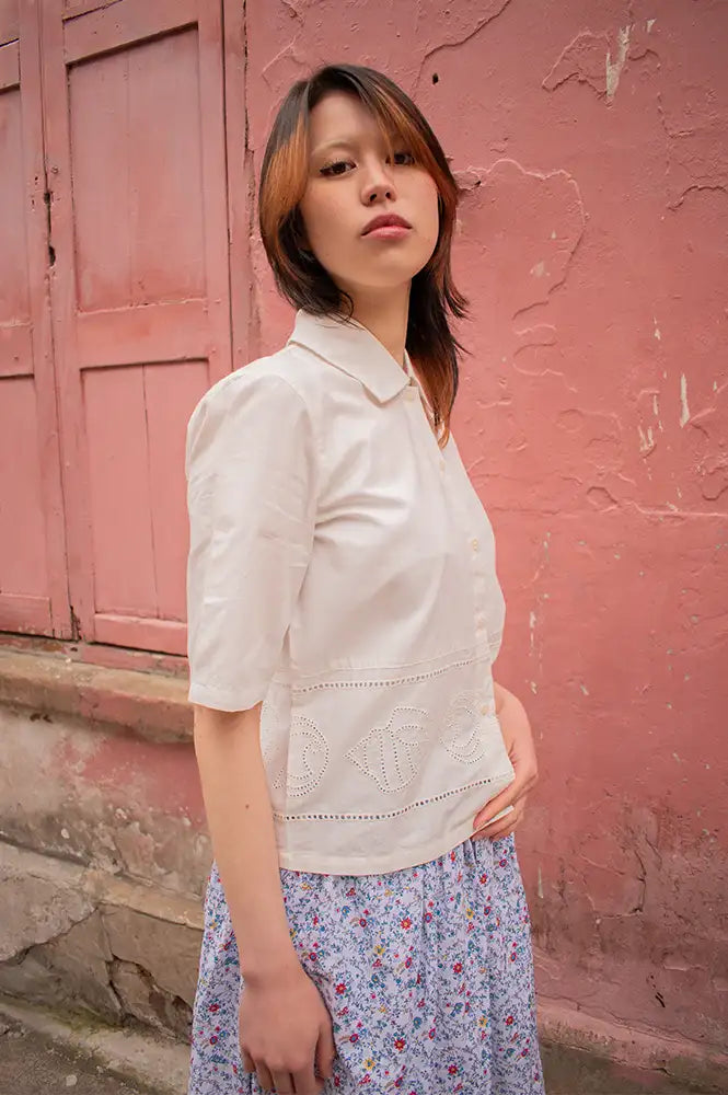 Thinking Mu Ane Vainica White Blouse - The Mercantile London