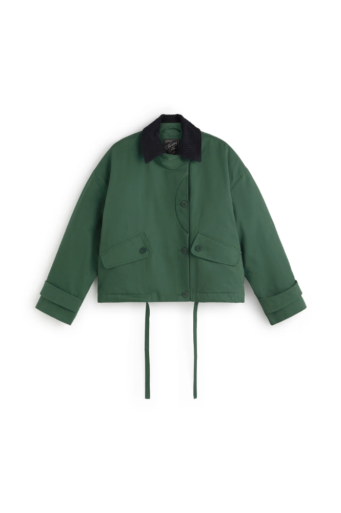 Thinking Mu Dark Green and Navy Norma Jacket