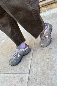 Saucony Grid Aura X Dark Grey/ Mud Trainers - The Mercantile London