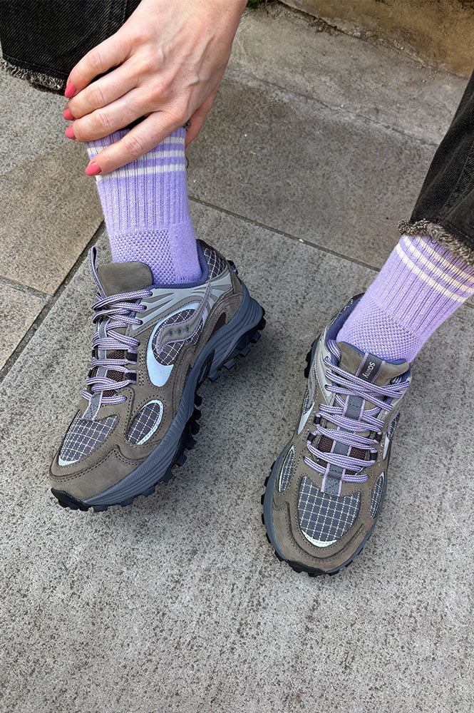 Saucony Grid Aura X Dark Grey/ Mud Trainers