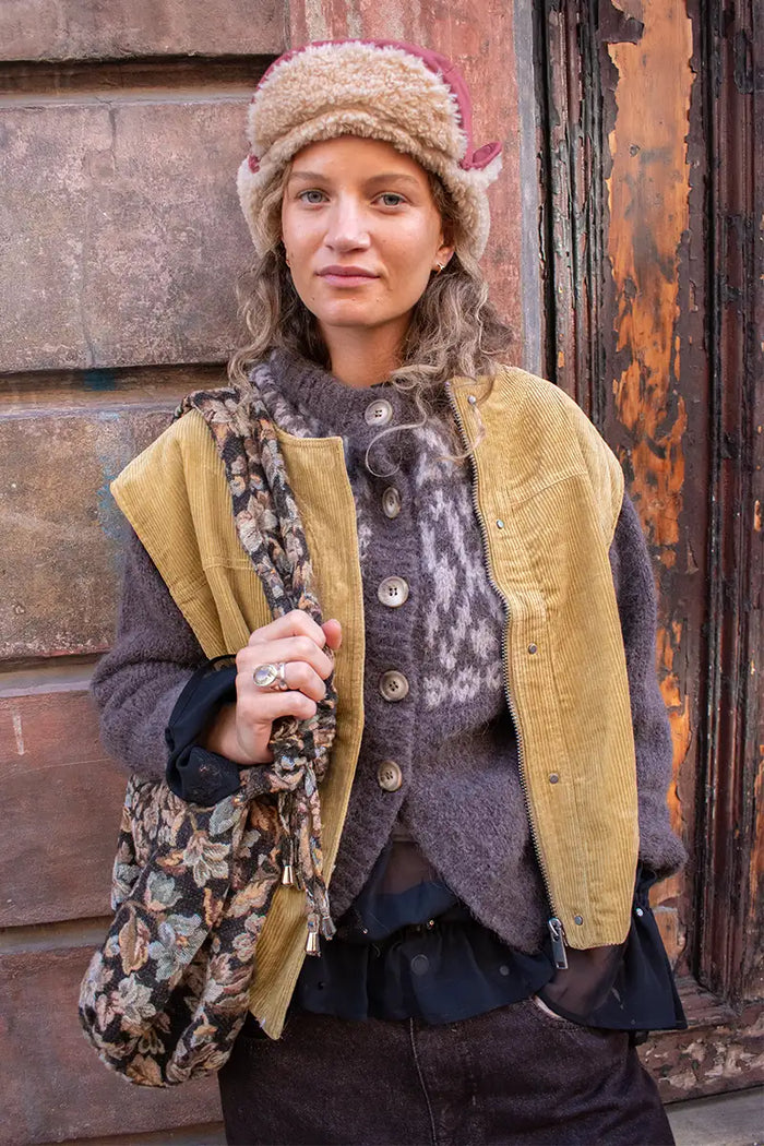 Object Pella Fennel Seed Sleeveless Jacket - The Mercantile London