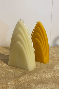 Sanne Hop Beeswax Yellow Ochre Arch Candle - The Mercantile London