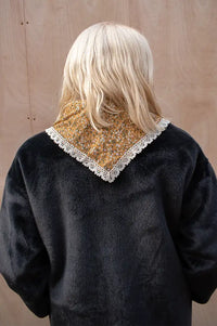 Funkyrel Mustard Ditsy Floral Triangle Scarf
