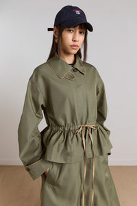 Damson Madder Myrtle Sage Trench Coat - The Mercantile London