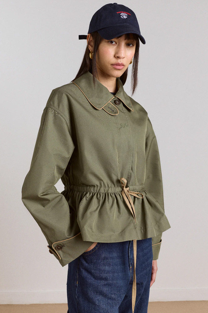 Damson Madder Myrtle Sage Trench Coat - The Mercantile London