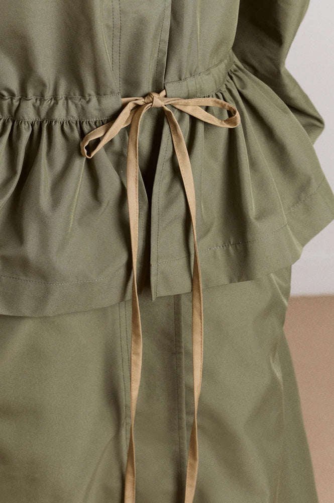 Damson Madder Myrtle Sage Trench Coat - The Mercantile London