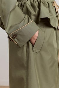 Damson Madder Myrtle Sage Trench Coat - The Mercantile London