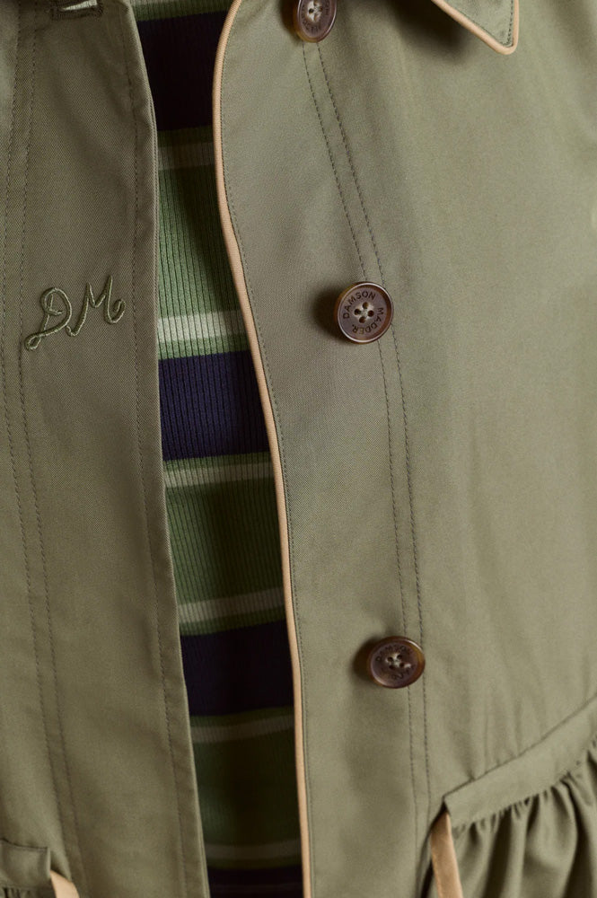 Damson Madder Myrtle Sage Trench Coat - The Mercantile London
