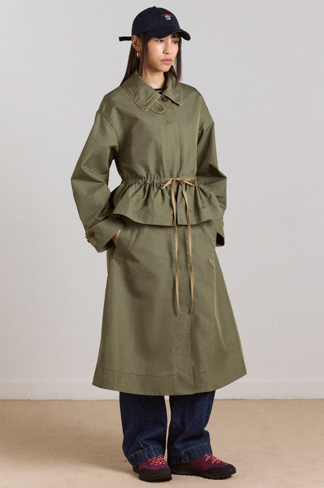 Damson Madder Myrtle Sage Trench Coat - The Mercantile London