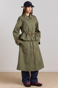 Damson Madder Myrtle Sage Trench Coat - The Mercantile London