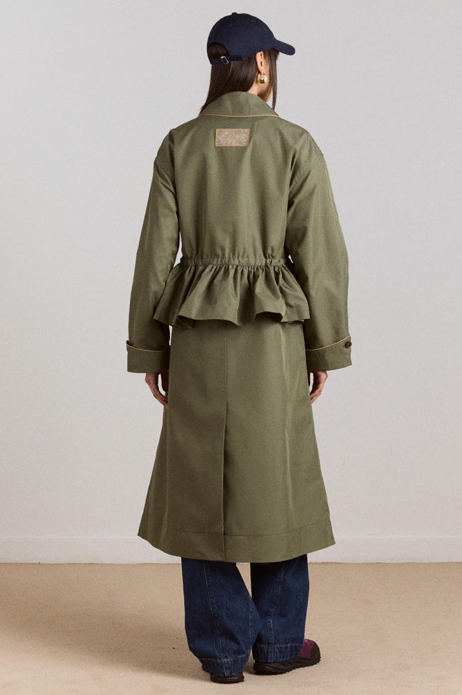 Damson Madder Myrtle Sage Trench Coat - The Mercantile London