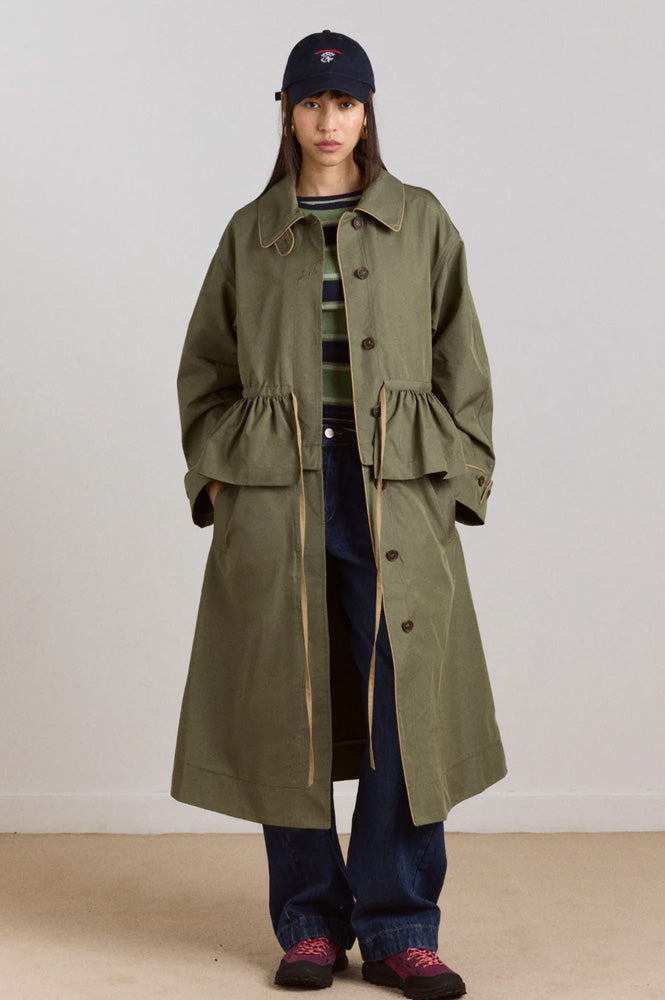 Damson Madder Myrtle Sage Trench Coat - The Mercantile London