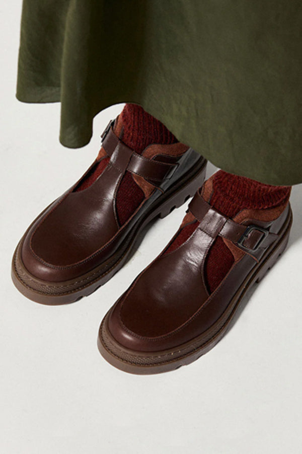Naguisa Lyra Mahogany Ankle Boots - The Mercantile London