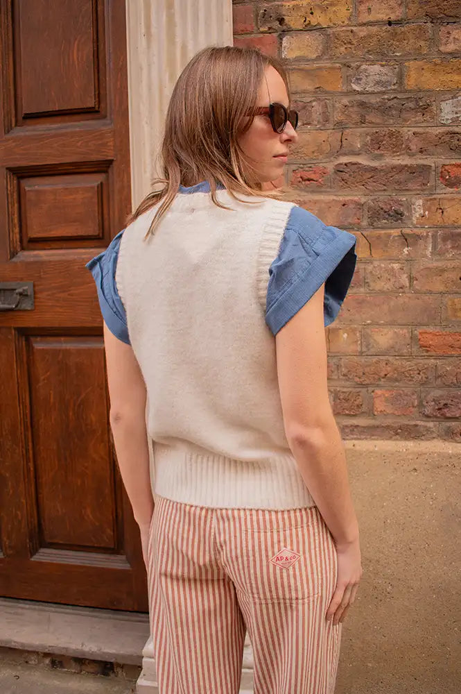 Soeur Namaste Ecru Knitted Vest - The Mercantile London
