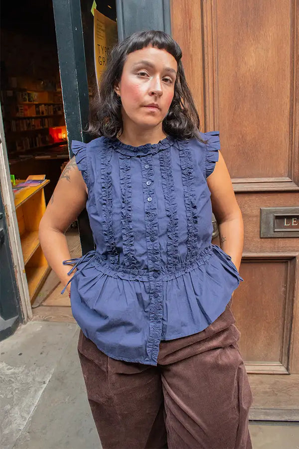 Damson Madder Leighton Ruffle Blouse