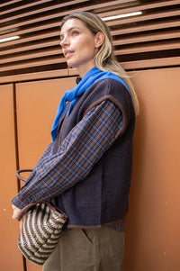 Artlove Solaria Blue Check Blouse
