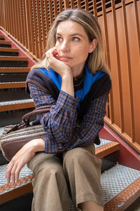 Artlove Solaria Blue Check Blouse