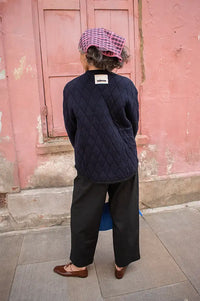 Bellerose Aiga Navy Quilted Cardigan