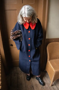 The Tiny Big Sister Navy Long Coat
