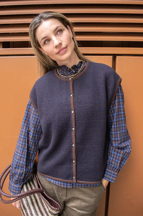 Anne Mi Aya Demitasse Knit Waistcoat
