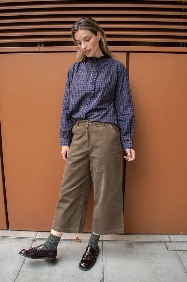 Artlove Solaria Blue Check Blouse