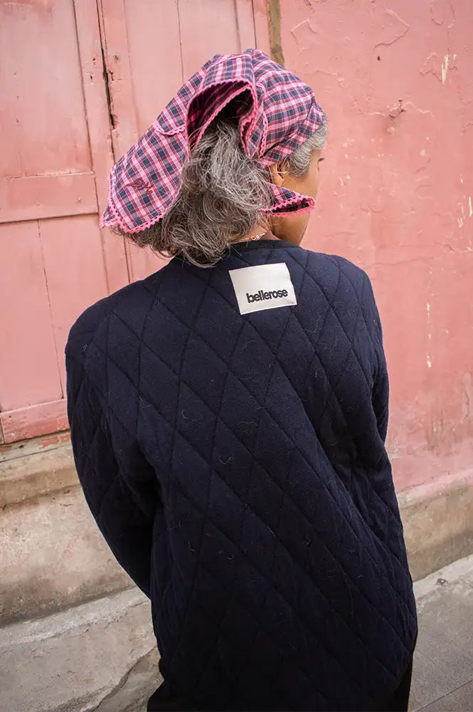 Bellerose Aiga Navy Quilted Cardigan