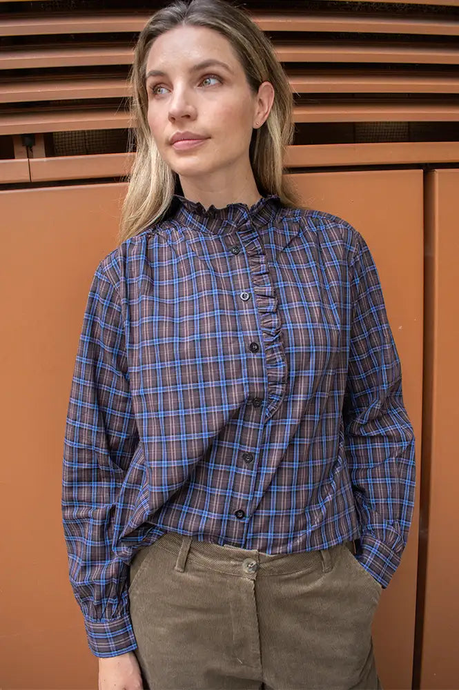 Artlove Solaria Blue Check Blouse