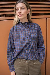 Artlove Solaria Blue Check Blouse
