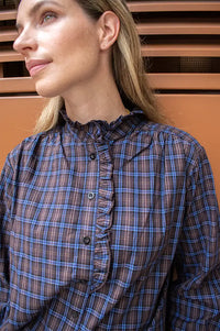 Artlove Solaria Blue Check Blouse