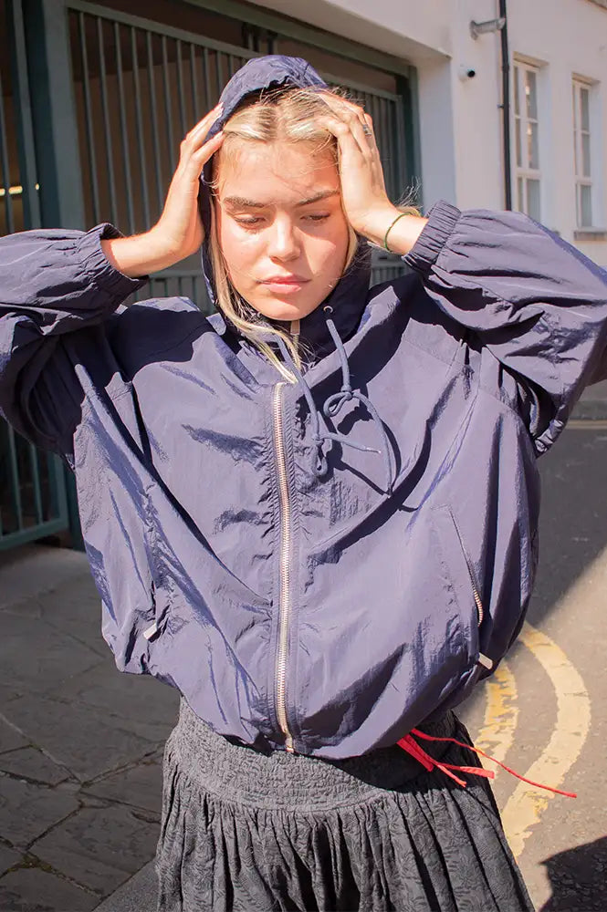 Suncoo Derek Blue Night Windbreaker Jacket - The Mercantile London