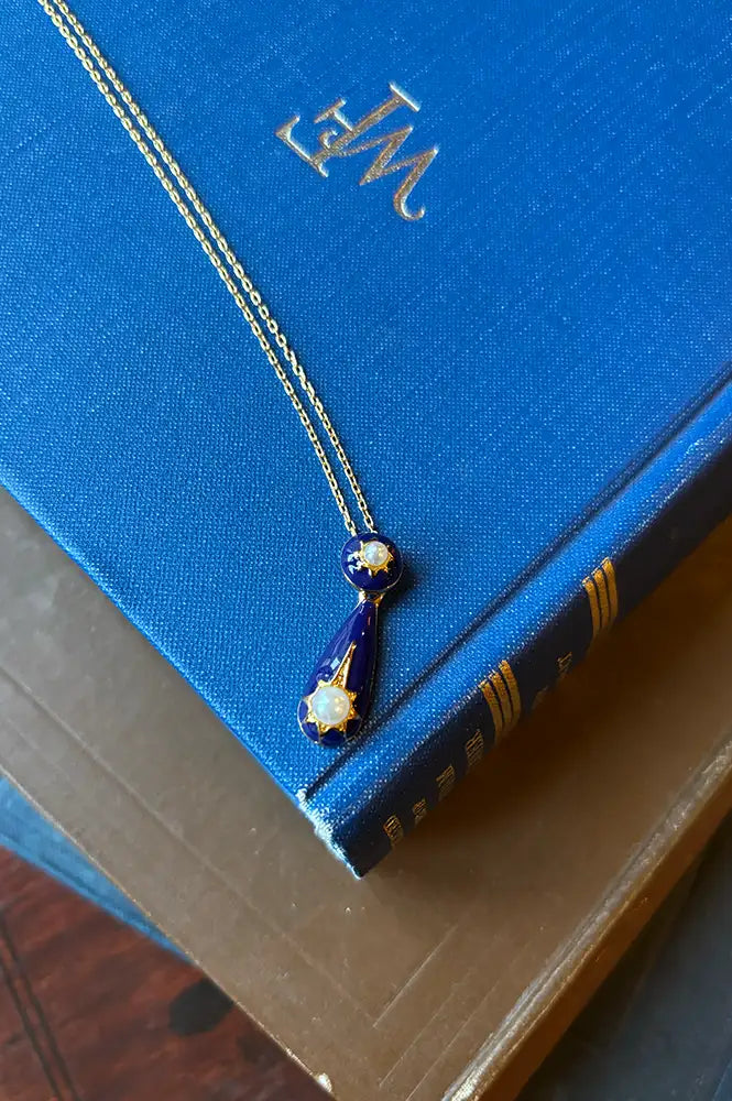 Ashiana London Ultramarine Enamel Necklace - The Mercantile London