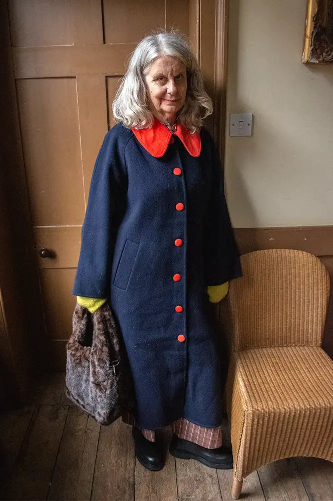 The Tiny Big Sister Navy Long Coat
