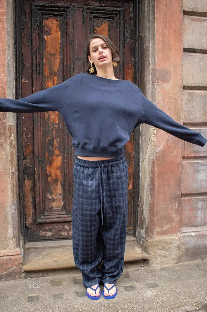 Maison Anje Borelato Navy Sweatshirt - The Mercantile London